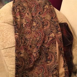 Laura Leigh Ltd silk jacquard paisley skirt